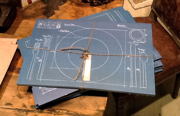 Architect-style blueprint placemats (pad of 50)