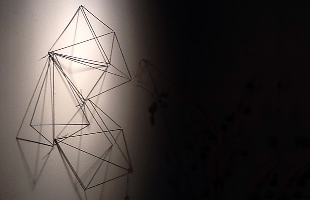 Geometric Wire Wall Sculptures