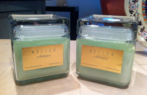Very nicely-scented custom candles for Relics in Hudson