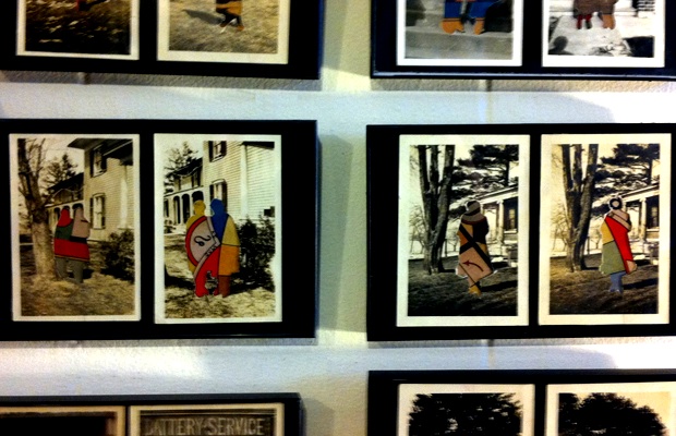 Photo collages by Gail Peachin at Fern in Hudson