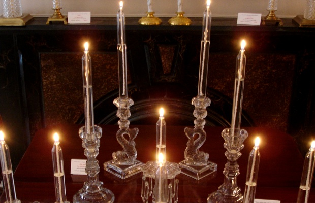 Glass oil candles, handblown