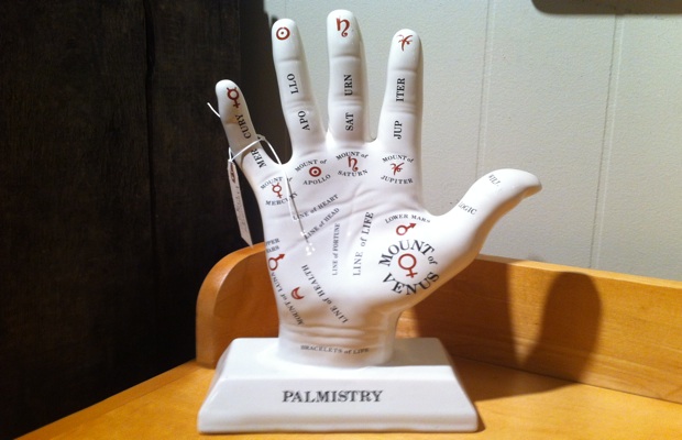 Palmistry porcelain display hand