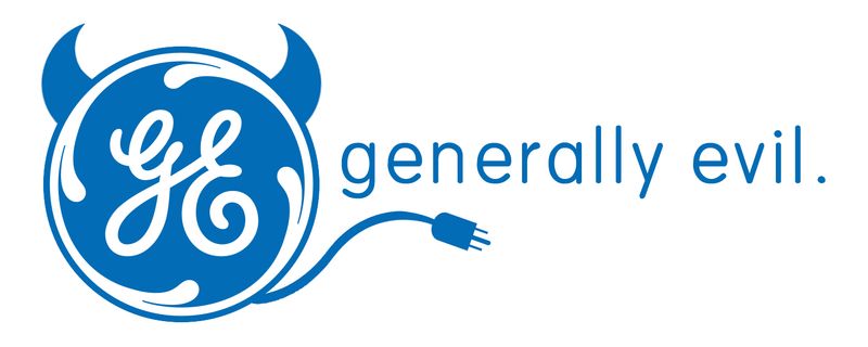 GE: Generally Evil (General Electric parody logo)