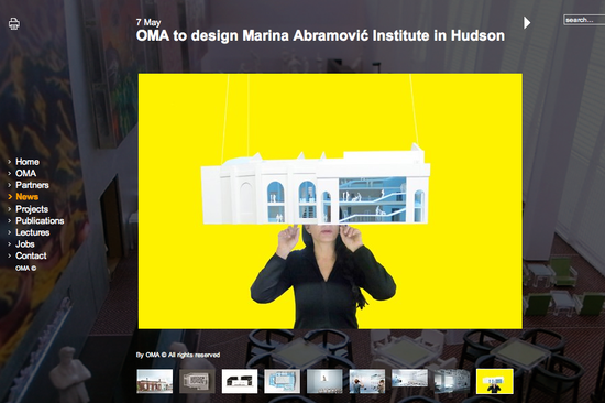 Screenshot from Koolhaas/OMA site