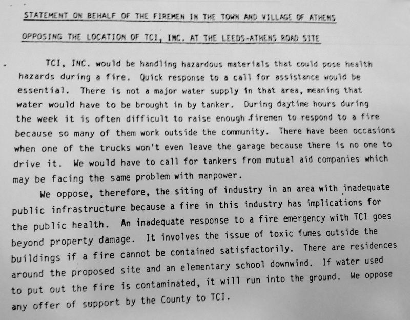 Athens firefighters oppose TCI move in mid-80s