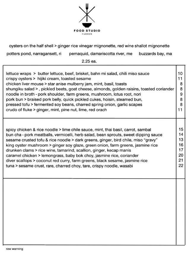 Foodstudio-menu